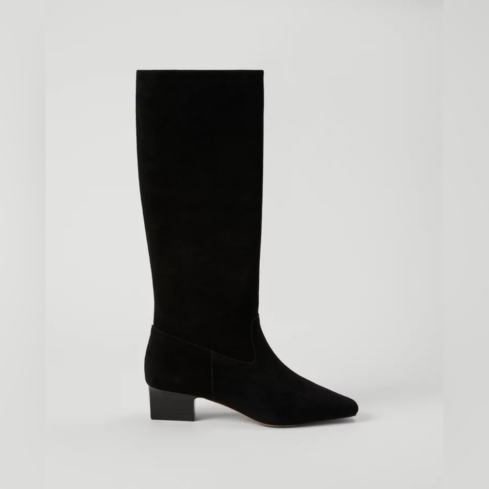 Ann Taylor Tapered Heel Suede Boot 826081
